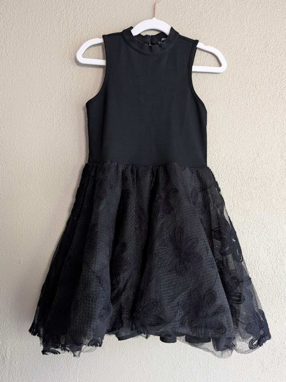 Miss Behave Girls * Black Fit & Flare Halter Dress – Size 8 🖤✨